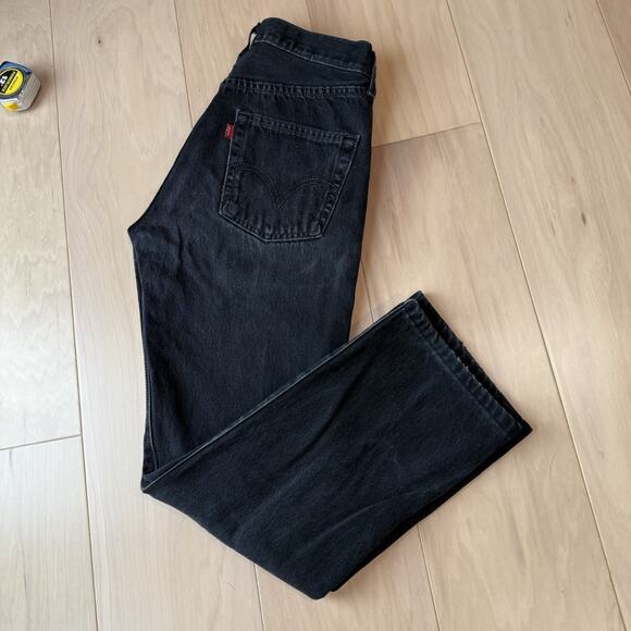 Vintage Levis 501 Jeans 28 Black 90s Straight Leg Workwear New York For Women - Picture 10 of 10